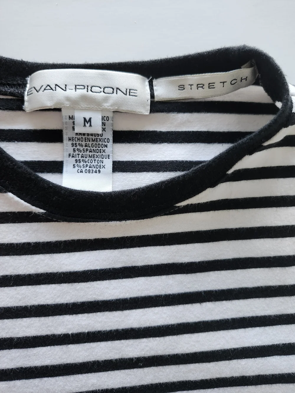 New Striped Black and White Tee - Picture 3 of 6